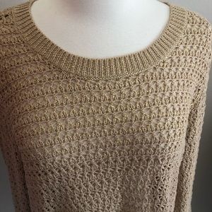 Chico’s metallic open weave sweater. Size 2 (M)